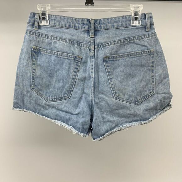High Rise Button Front Denim Shorts Size 27 - Picture 3 of 5